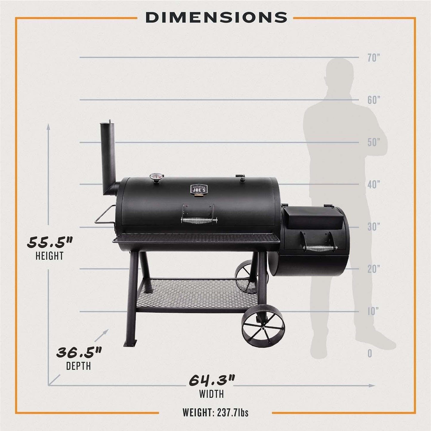 Oklahoma Joe's Longhorn Offset Smoker - 13201747-50 - Image 5
