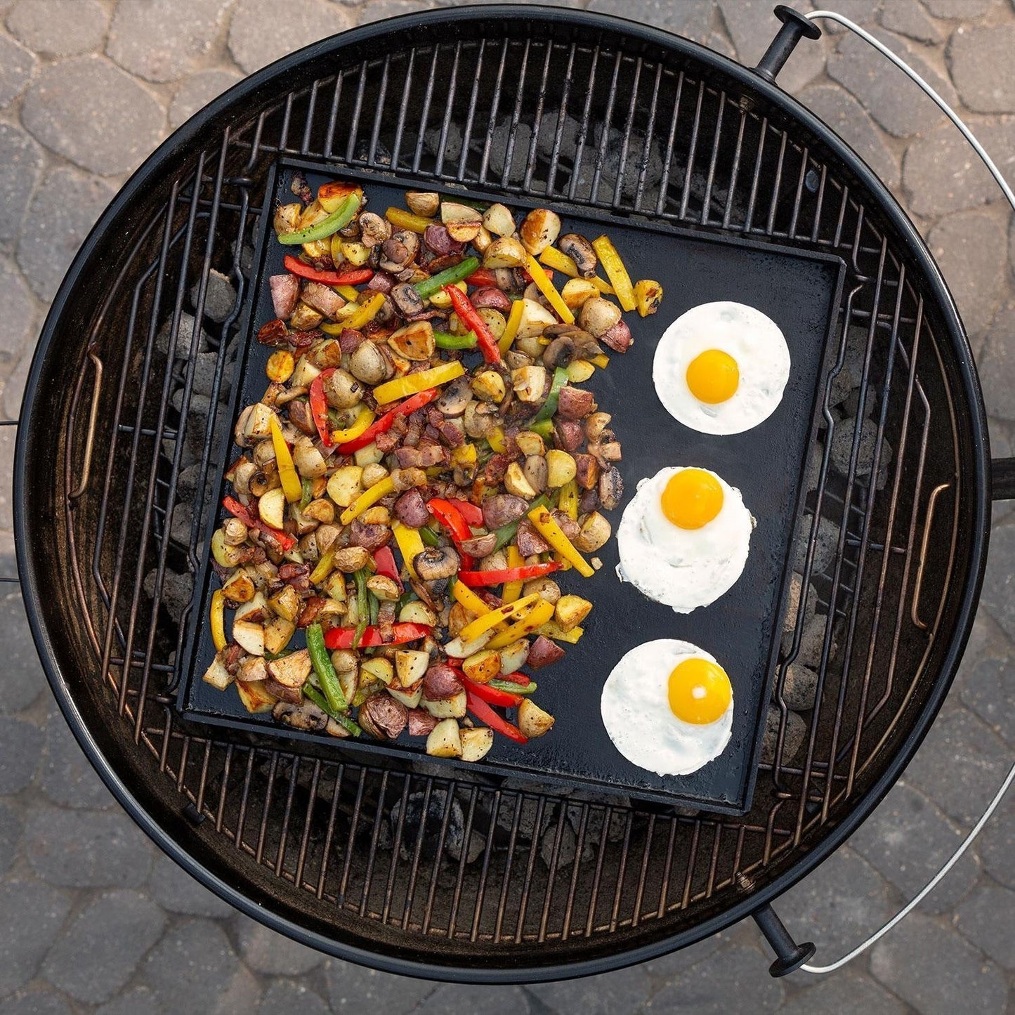 Weber Master Touch 26-Inch Charcoal Grill w/ Gourmet BBQ System Cooking Grate - Smoke - 1500065 - Image 12