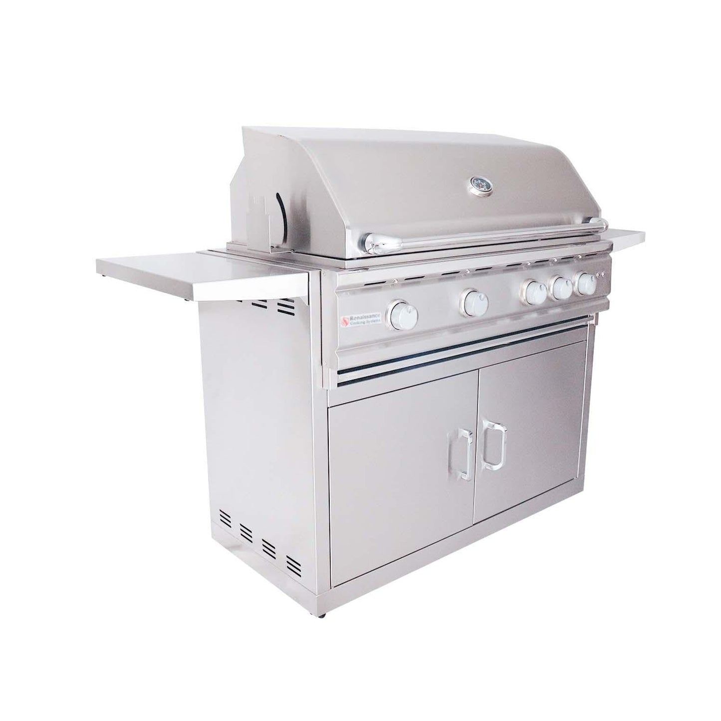 RCS Cutlass Pro 38 Inch Propane Grill w/ Ceramic Briquette Tray Flame Tamers - RON38BLPCK