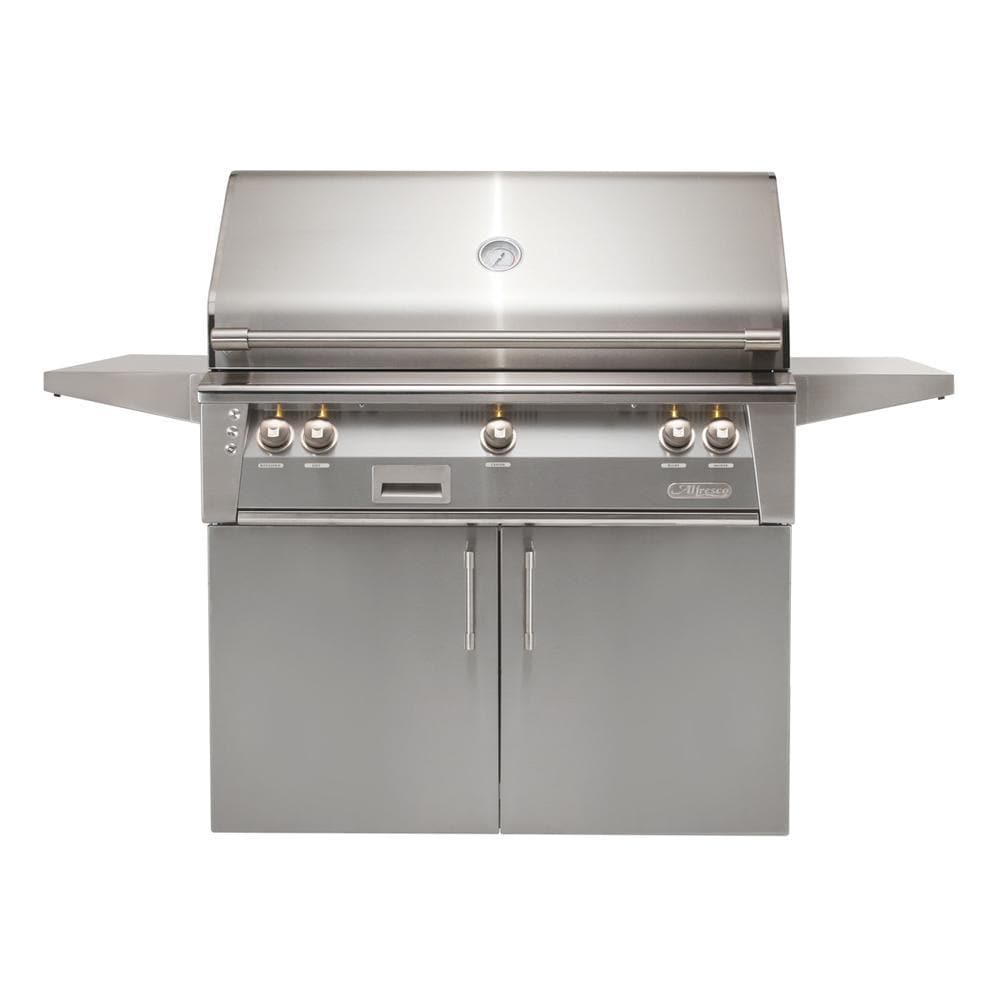 Alfresco ALXE 42-Inch Freestanding Propane Grill With Sear Zone And Rotisserie in Signal Gray - ALXE-42SZC-LP-S7004 - Image 1