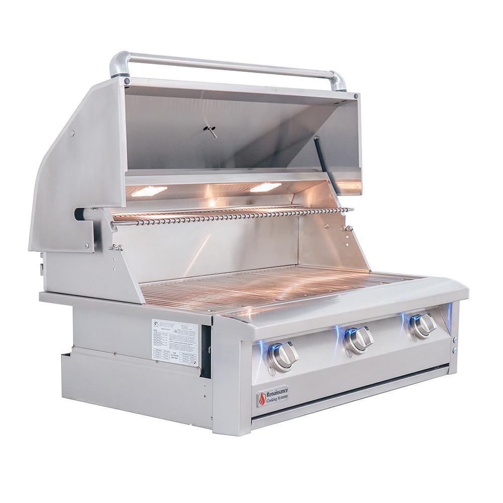 American Renaissance Grill by RCS 42-in 3-Burner Freestanding Natural Gas Gril - Image 5