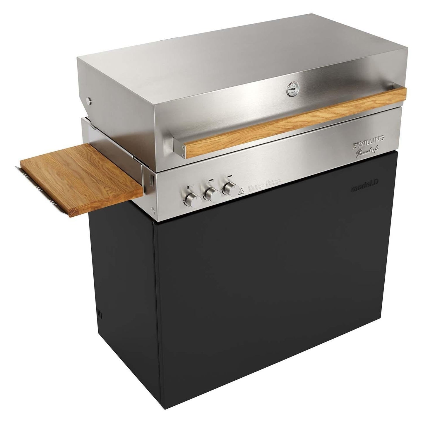 Flammkraft Model D Propane Gas Grill - Ivory Black - 1029545