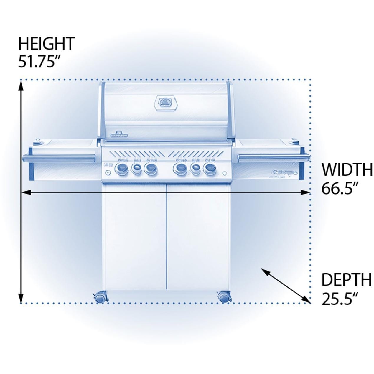 Napoleon Prestige PRO 500 4-Burner Propane Grill w/ Rotisserie & Side Burner - PRO500RSIBPSS-3 - Image 3