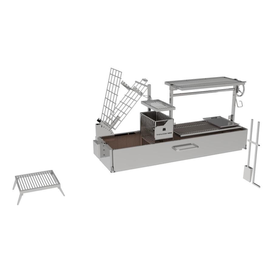 Tagwood Fully Assembled BBQ Argentine Santa Maria Wood Fire & Charcoal Grill - BBQ08SSF - Image 2