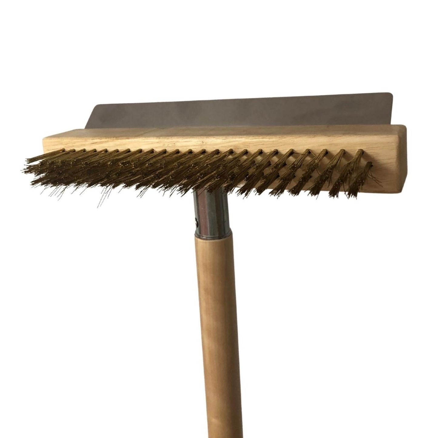 Pizza Oven Brush with Scraper and Wooden Handle. - WPPO LLC Direct