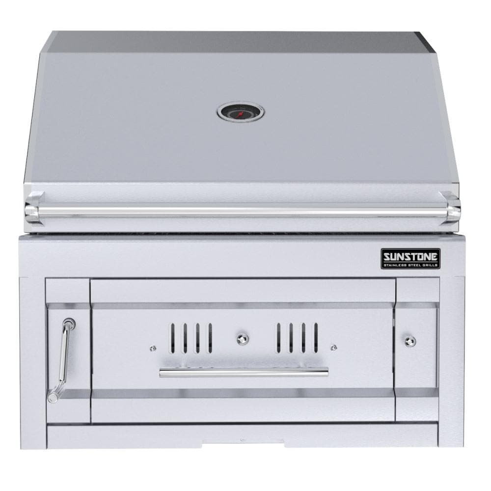 Sunstone Series 28 Inch Single Zone 304 Stainless Steel Charcoal Grill - SUNCHSZ28 - Image 1