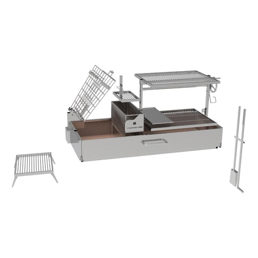 Tagwood Fully Assembled BBQ Argentine Santa Maria Wood Fire & Charcoal Grill - BBQ28SSF - Image 3