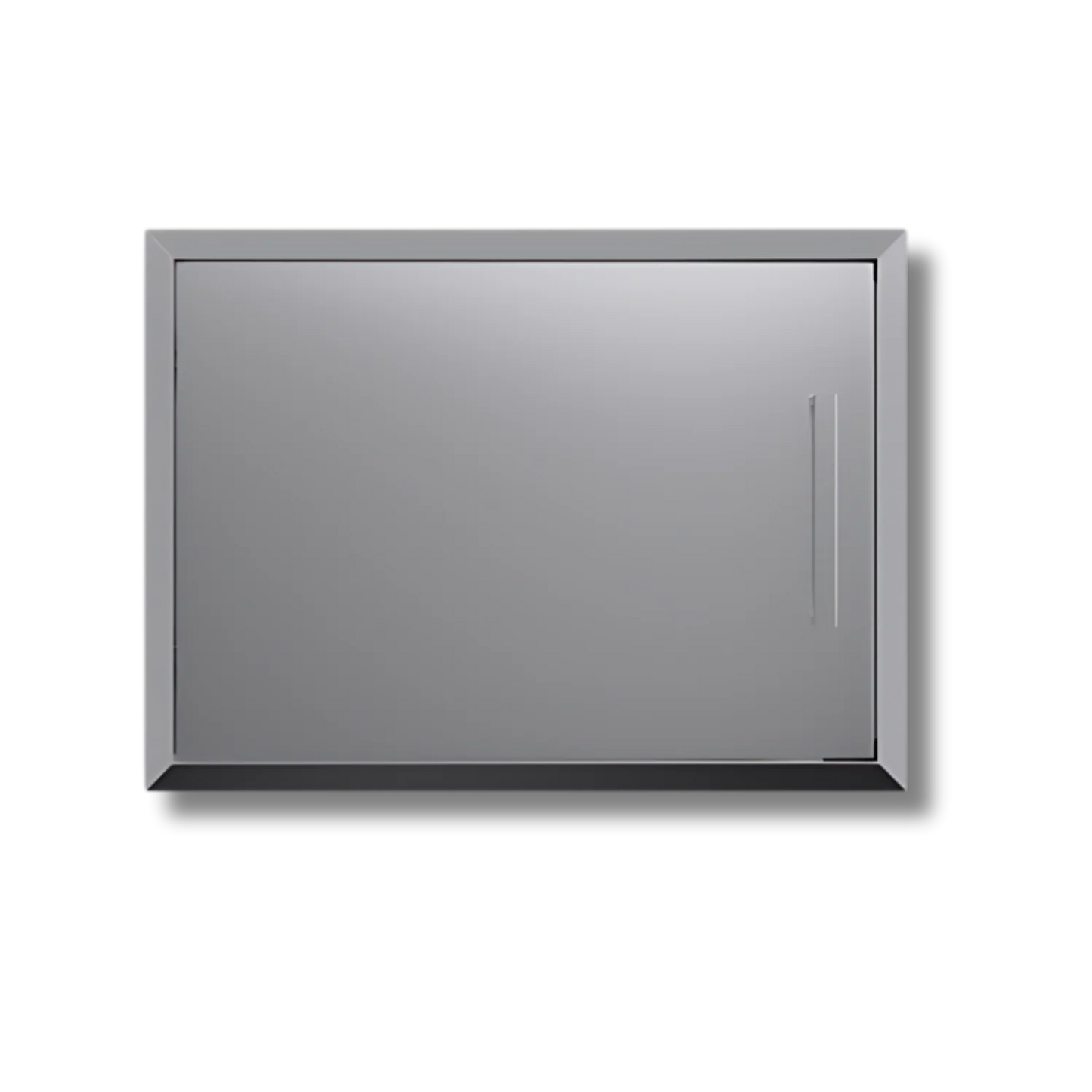 304 Stainless Steel, 17 x 24 Horizontal Door, Double Walled, with light and soft close.