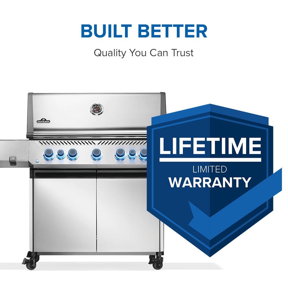 Napoleon Prestige 665 5-Burner Propane Grill w/ Rotisserie & Side Burner - P665VRSIBPSS - Image 4
