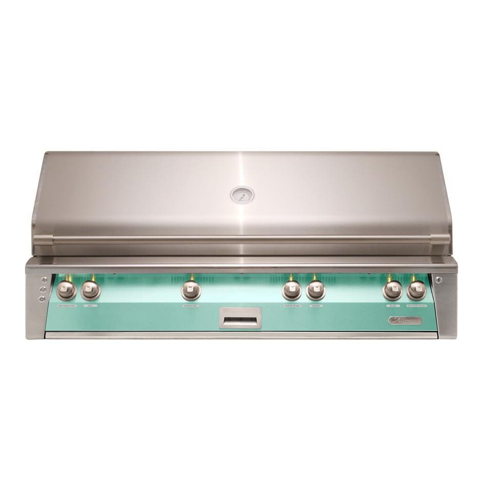 Alfresco ALXE 56-Inch Built-In Natural Gas All Grill With Sear Zone And Rotisserie in Light Green - ALXE-56BFG-NG-S6027 - Image 1