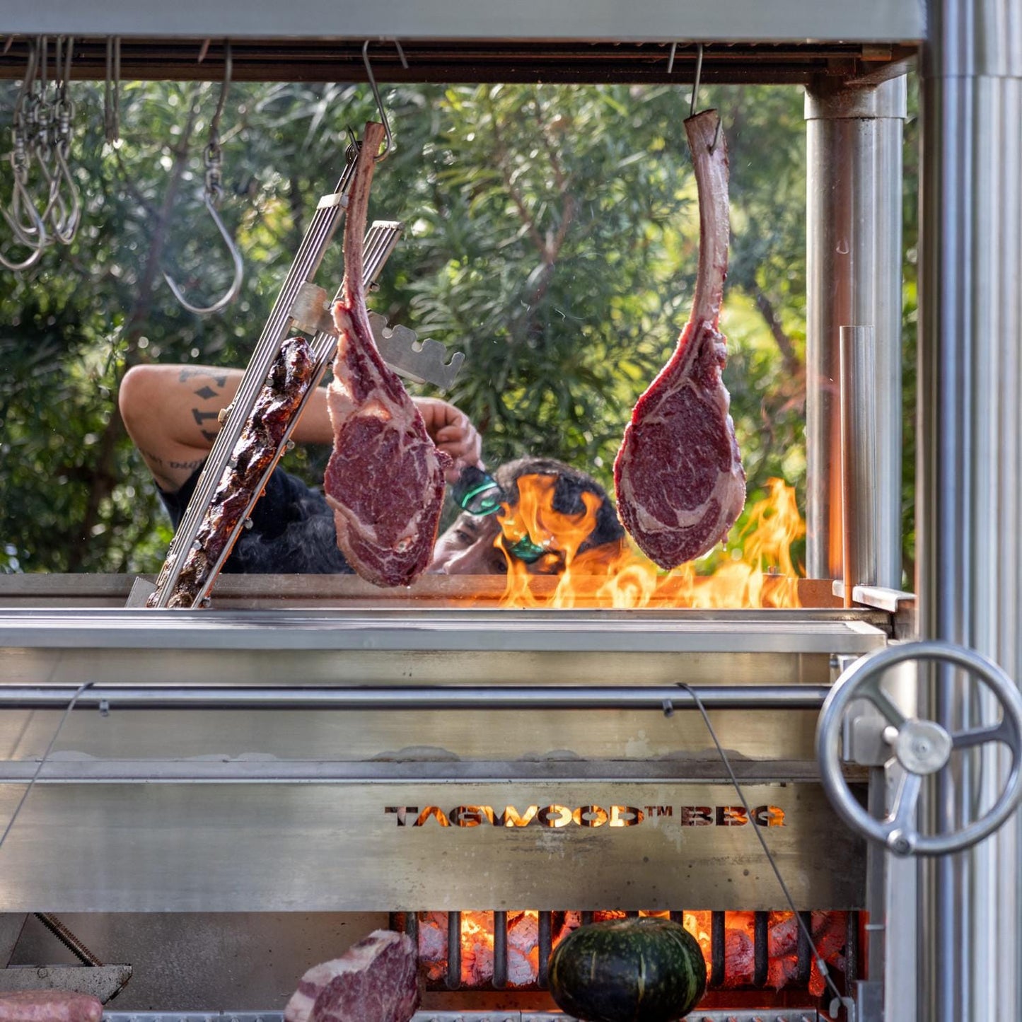 Tagwood BBQ Silver Bullet Argentine Wood Fire & Charcoal Grill - All Stainless Steel - BBQ02SS - Image 9
