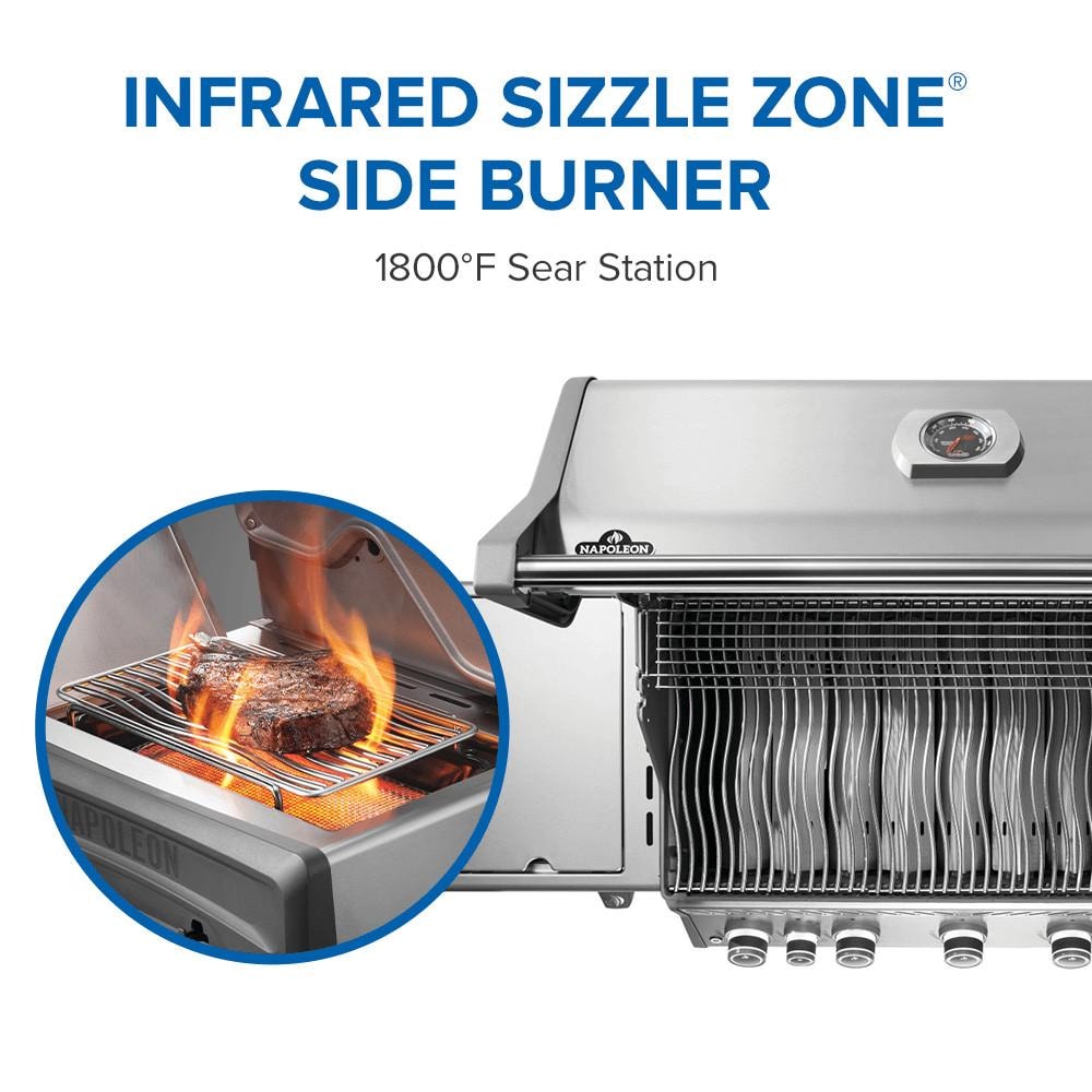 Napoleon Rogue PRO 625 5-Burner Propane Grill w/ Side Burner - RP625SIBPSS-2 - Image 6
