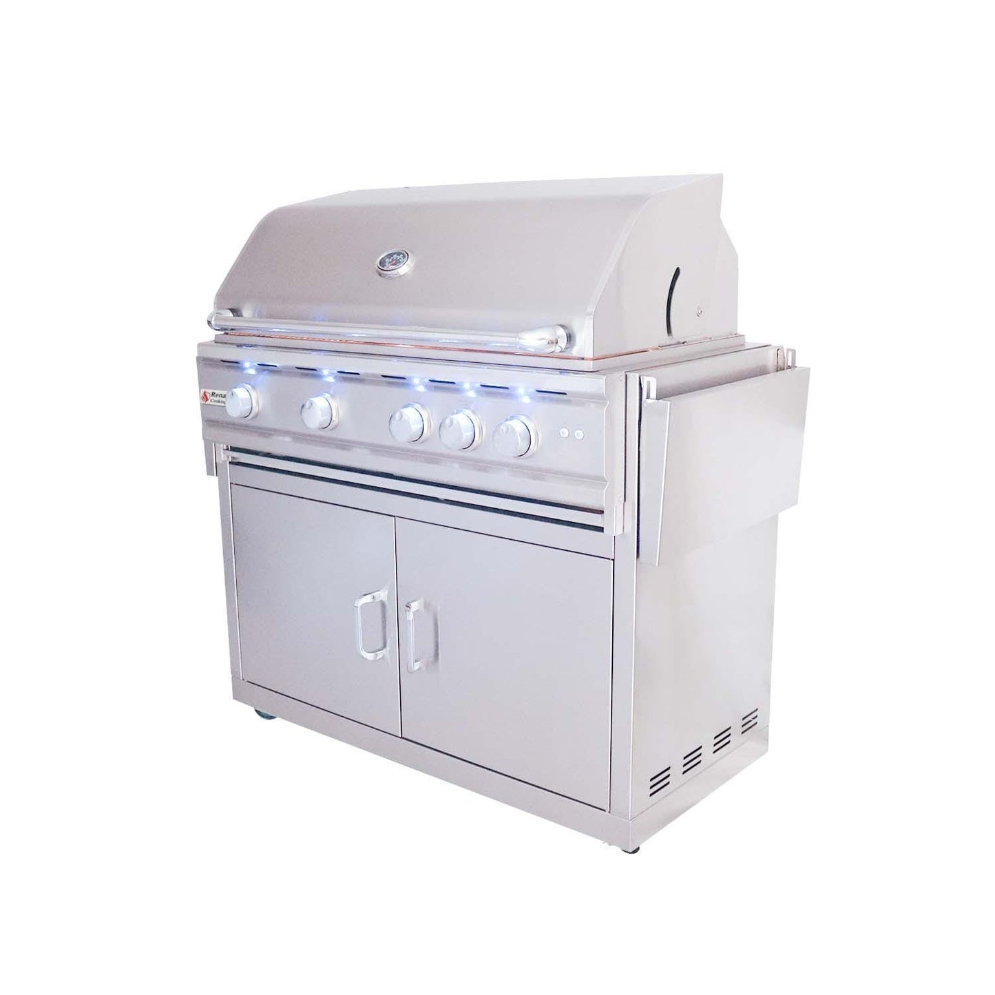 RCS Cutlass Pro 38 Inch Propane Grill w/ Ceramic Briquette Tray Flame Tamers - RON38BLPCK