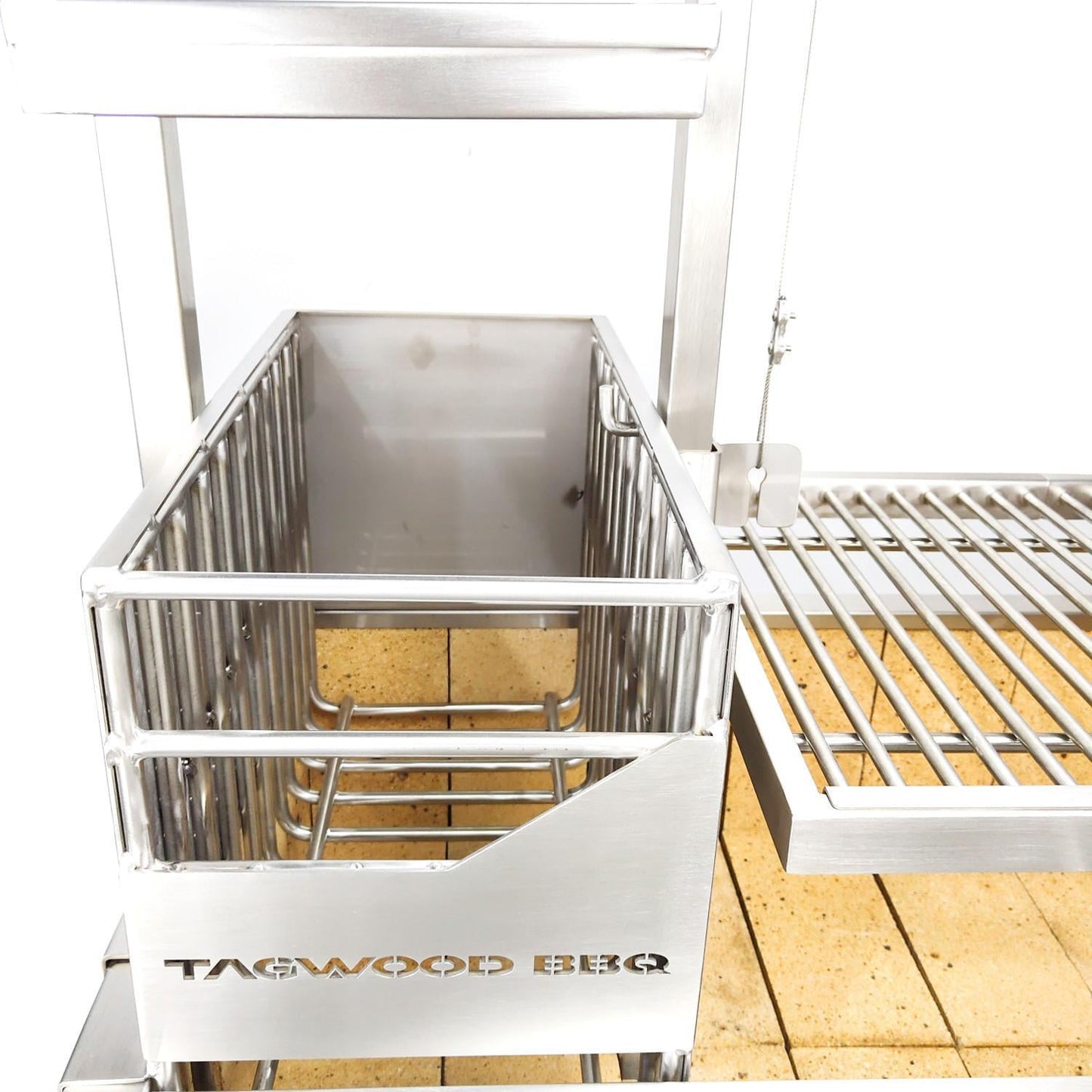 Tagwood BBQ Fully Assembled Argentine Santa Maria Wood Fire & Charcoal Grill - All Stainless Steel - BBQ03SSF - Image 17