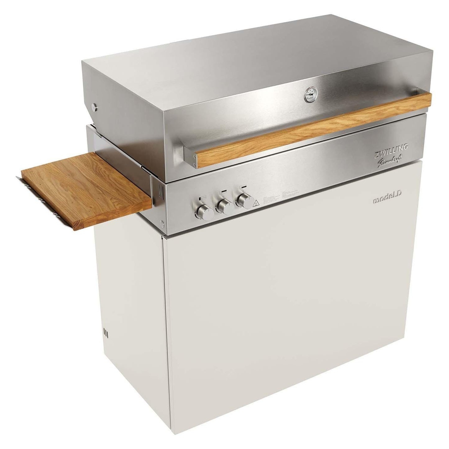 Flammkraft Model D Propane Gas Grill - Ivory White - 1029542