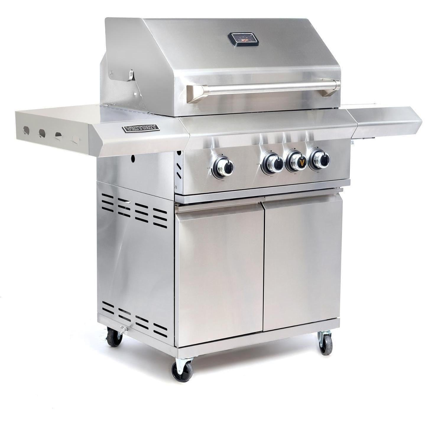 Victory 3-Burner Propane Gas Grill With Infrared Side Burner - BBQ-VCT3BSB-LP - Image 7