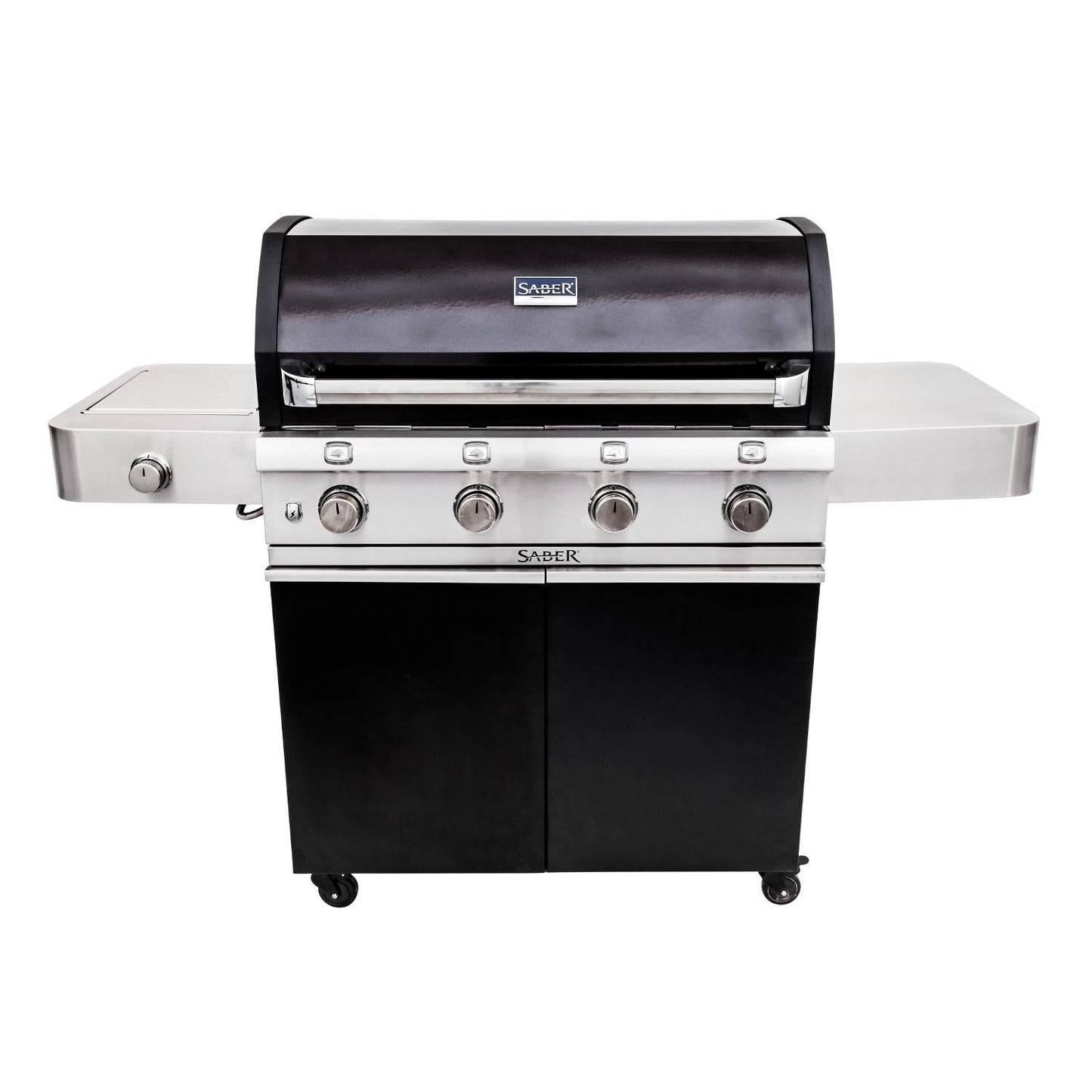Saber Deluxe Black 670 40-Inch 4-Burner Infrared Propane Gas Grill With Side Burner - R67CC1117 - Image 1