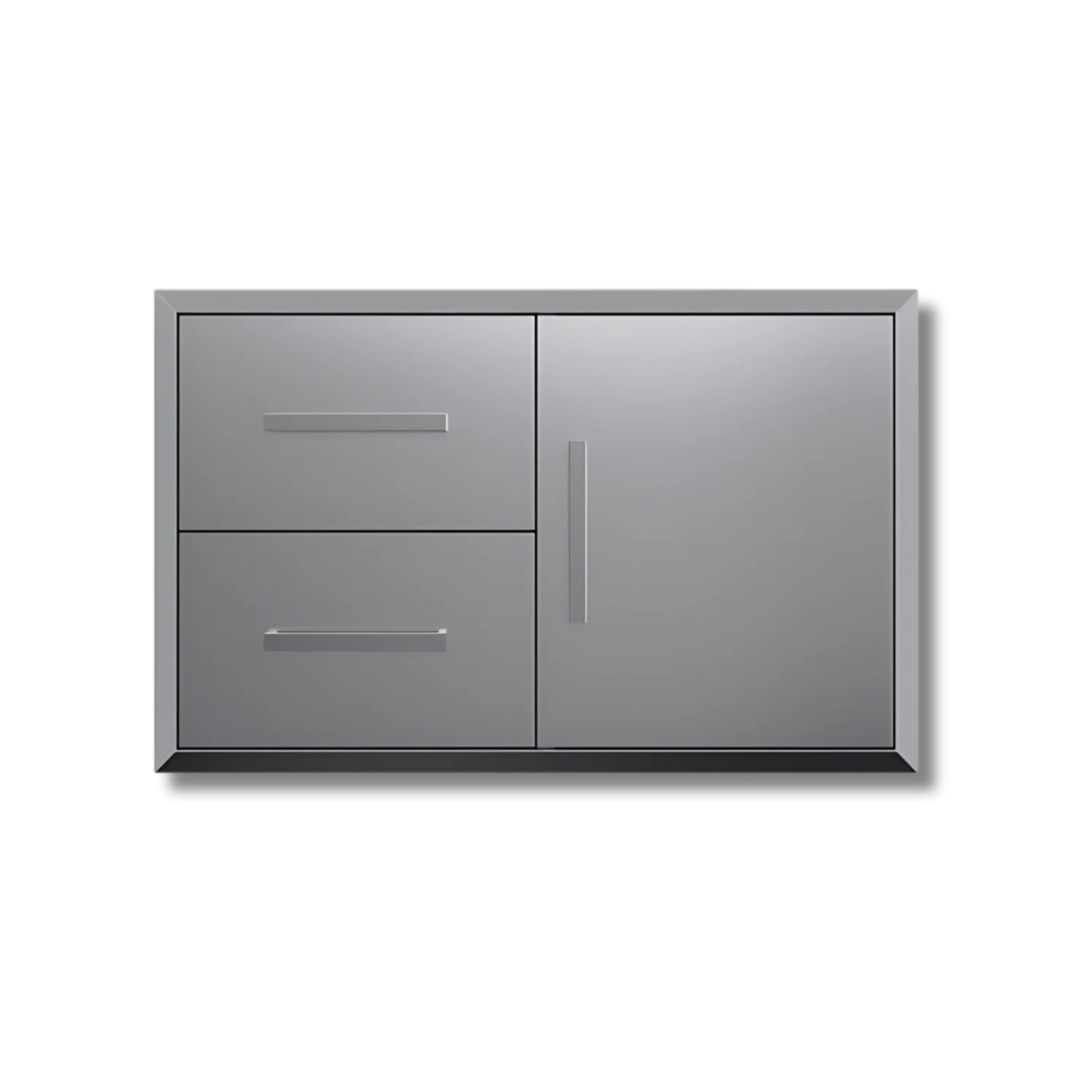 304 Stainless Steel 34" Double Drawer Combo/Pantry, with light and soft close