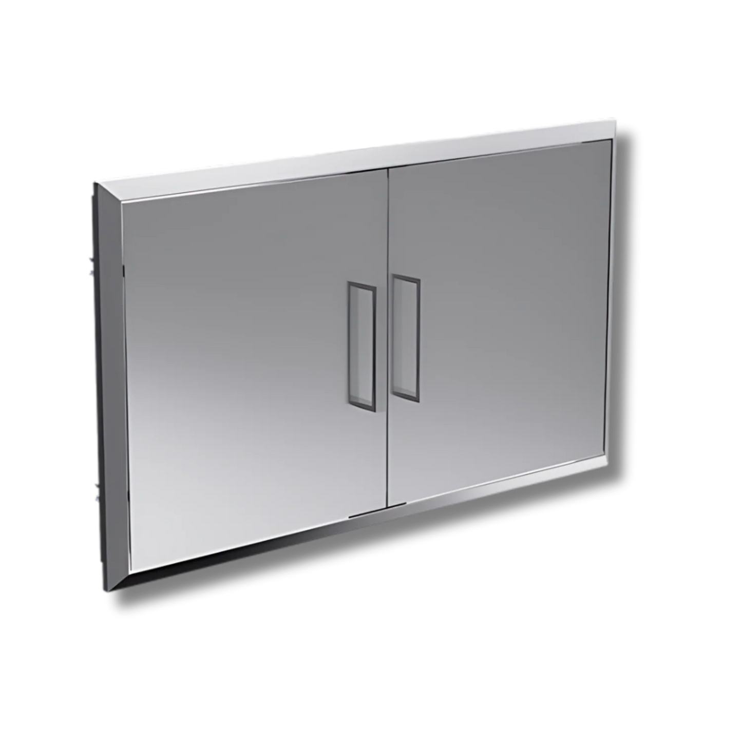 304 Stainless Steel, 34" Double Door, Double Walled, Soft Close