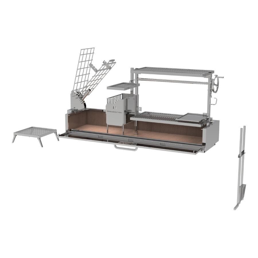 Tagwood Fully Assembled BBQ Argentine Santa Maria Wood Fire & Charcoal Grill - BBQ08SSF - Image 6