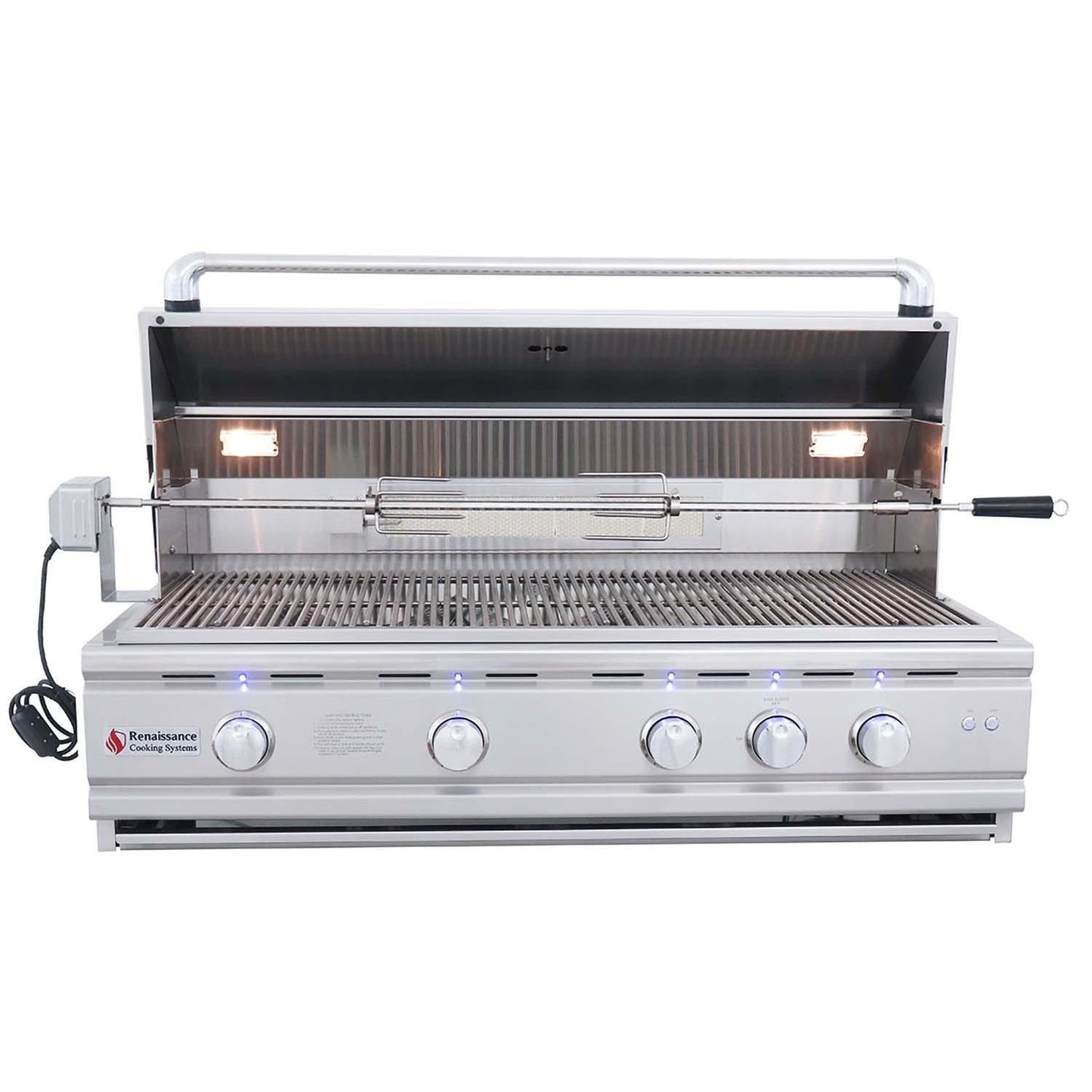 RCS Cutlass Pro 42 Inch Built-In Natural Gas Grill w/ Ceramic Briquette Tray Flame Tamers - RON42B - Image 6