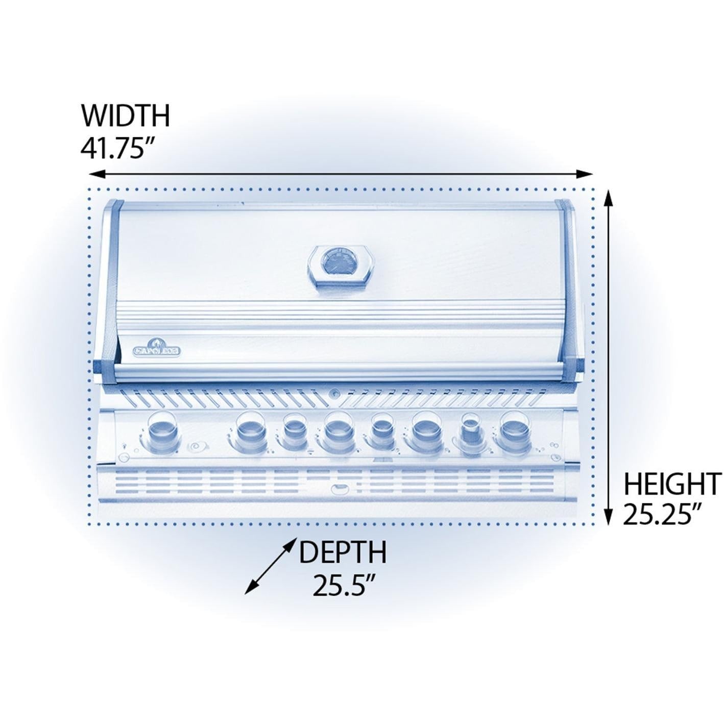 Napoleon Prestige PRO 665 5-Burner Built-in Natural Gas Grill w/ Rotisserie - BIPRO665RBNSS-3 - Image 2
