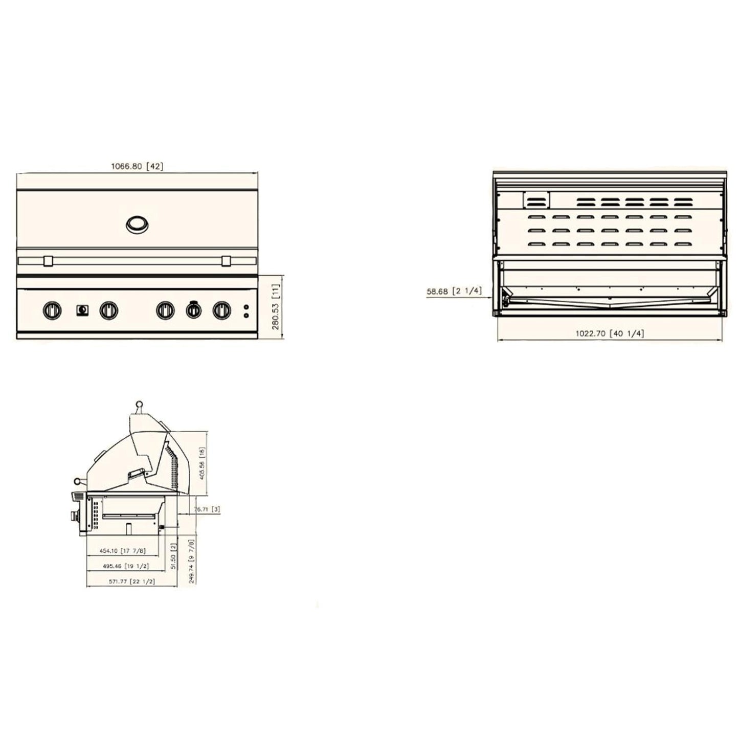 Summerset Quest 42-in 3 Burner Built-In Natural Gas Grill w/ Rear Infrared Burner, Rotisserie Kit, & Drop-In Griddle Plate - QST42-NG - Image 5