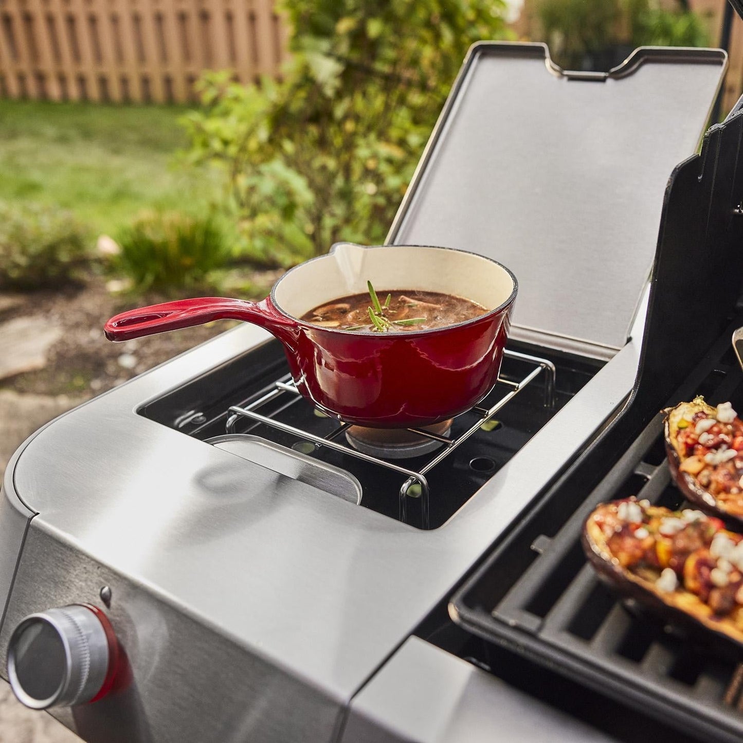 Weber Genesis E-335 Propane Gas Grill w/ Sear Zone & Side Burner - Black -1500535 - Image 5