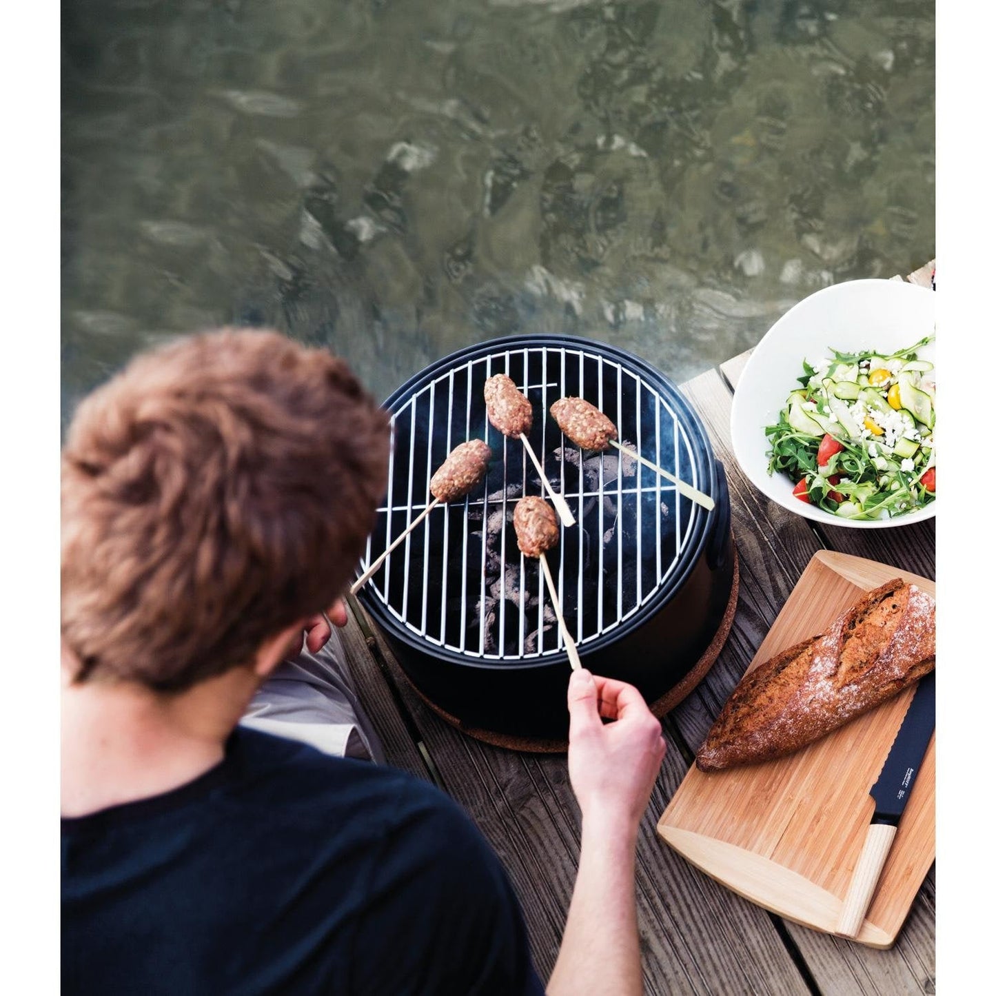 BergHOFF Leo Portable Tabletop BBQ Grill W/ Heat Resistant Base Black - 2415601 - Image 2