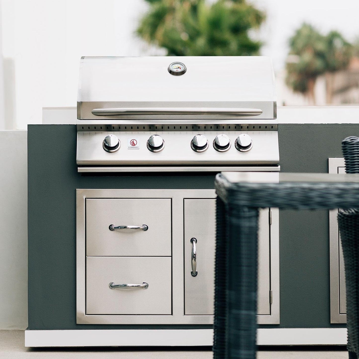 Summerset Sizzler 40-in 5 Burner Built-In Natural Gas Grill w/ Rear Infrared Burner - SZR40 - Image 3