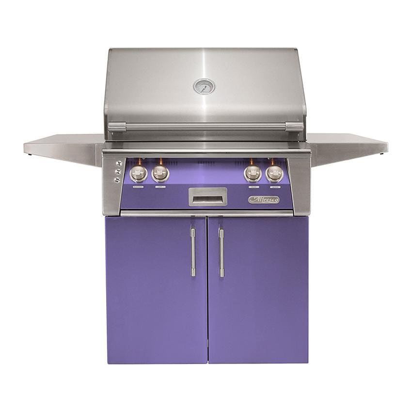 Alfresco ALXE 30-Inch Freestanding Natural Gas Grill With Sear Zone And Rotisserie in Blue Lilac - ALXE-30SZC-NG-S4005 - Image 1