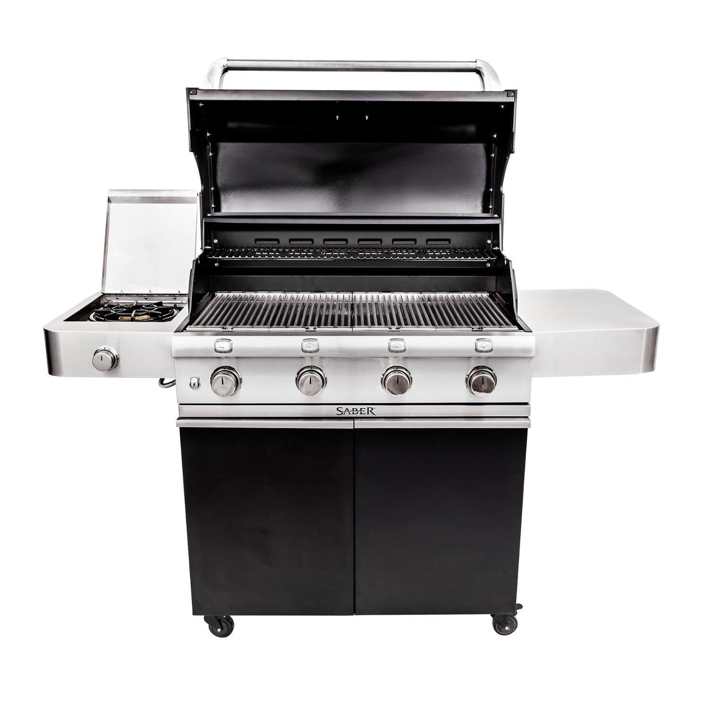 Saber Deluxe Black 670 40-Inch 4-Burner Infrared Propane Gas Grill With Side Burner - R67CC1117 - Image 3