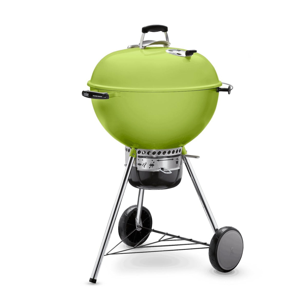 Weber Master Touch 22-Inch Charcoal Grill w/ Gourmet BBQ System Cooking Grate - Spring Green - 14511601 - Image 1