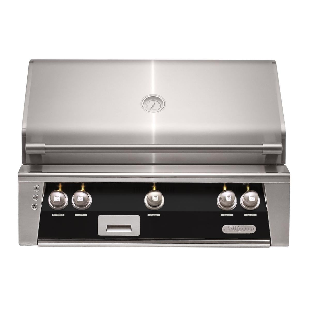 Alfresco ALXE 36-Inch Built-In Propane Grill With Sear Zone And Rotisserie in Jet Black Gloss - ALXE-36SZ-LP-S9005 - Image 1