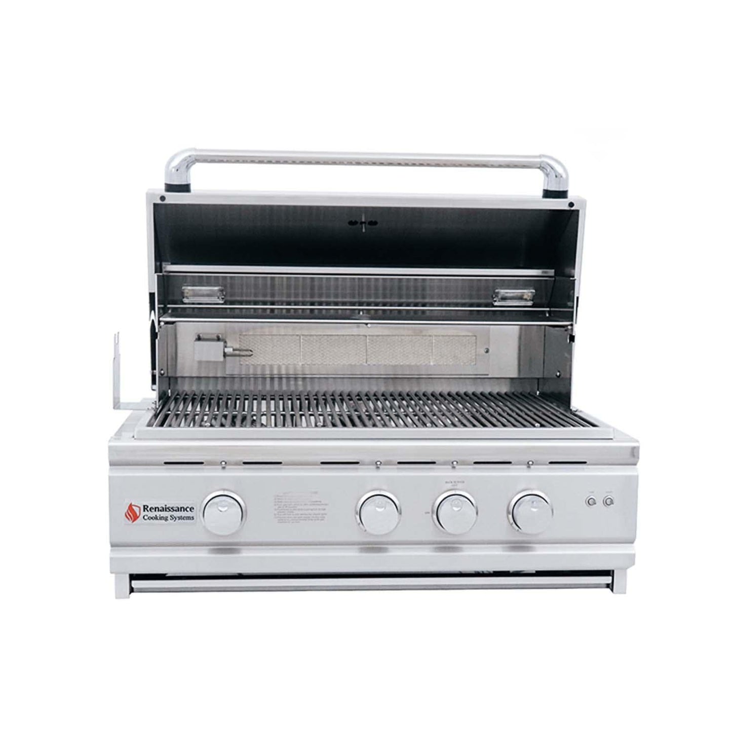 RCS Cutlass Pro 30 Inch Built-In Natural Gas Grill w/ Ceramic Briquette Tray Flame Tamers - RON30B - Image 5