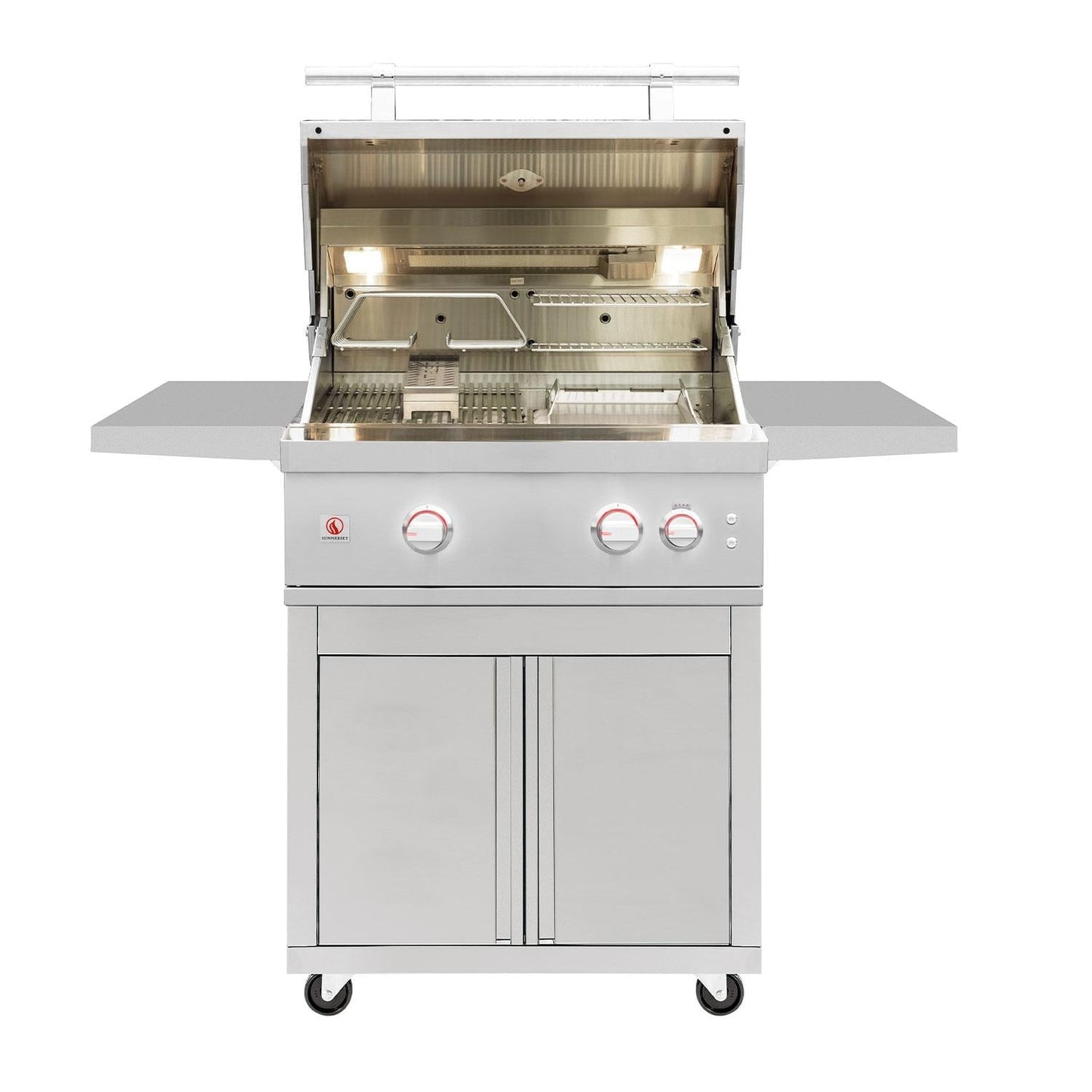 Summerset Quest 30-in 2 Burner Freestanding Propane Grill w/ Rear Infrared Burner, Rotisserie Kit, & Drop-In Griddle Plate
