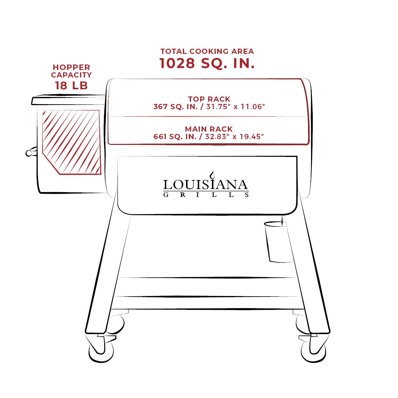 Louisiana Grills LG1000BL Black Label Series Pellet Grill W/ Wi-Fi Control - 10639 - Image 12