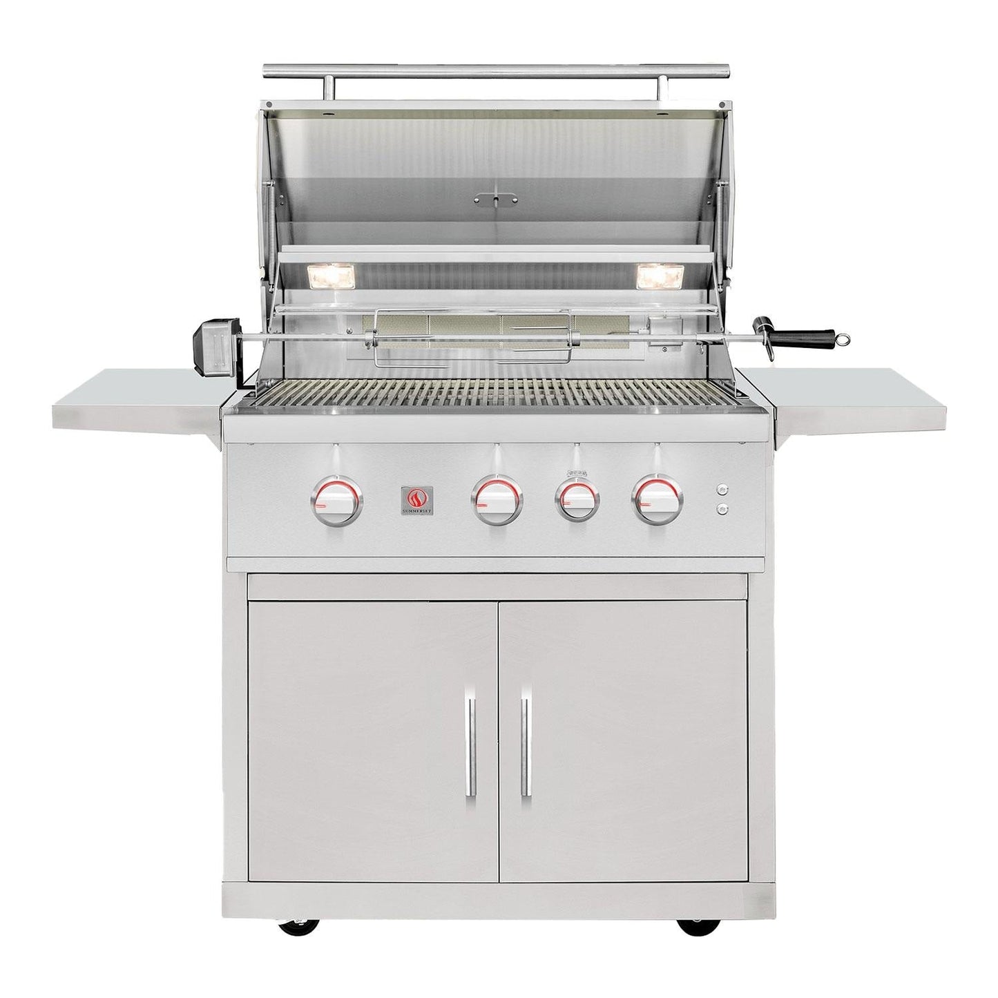 Summerset TRL Pro 32-in 3 Burner Freestanding Propane Grill w/ Rear Infrared Burner & Rotisserie Kit