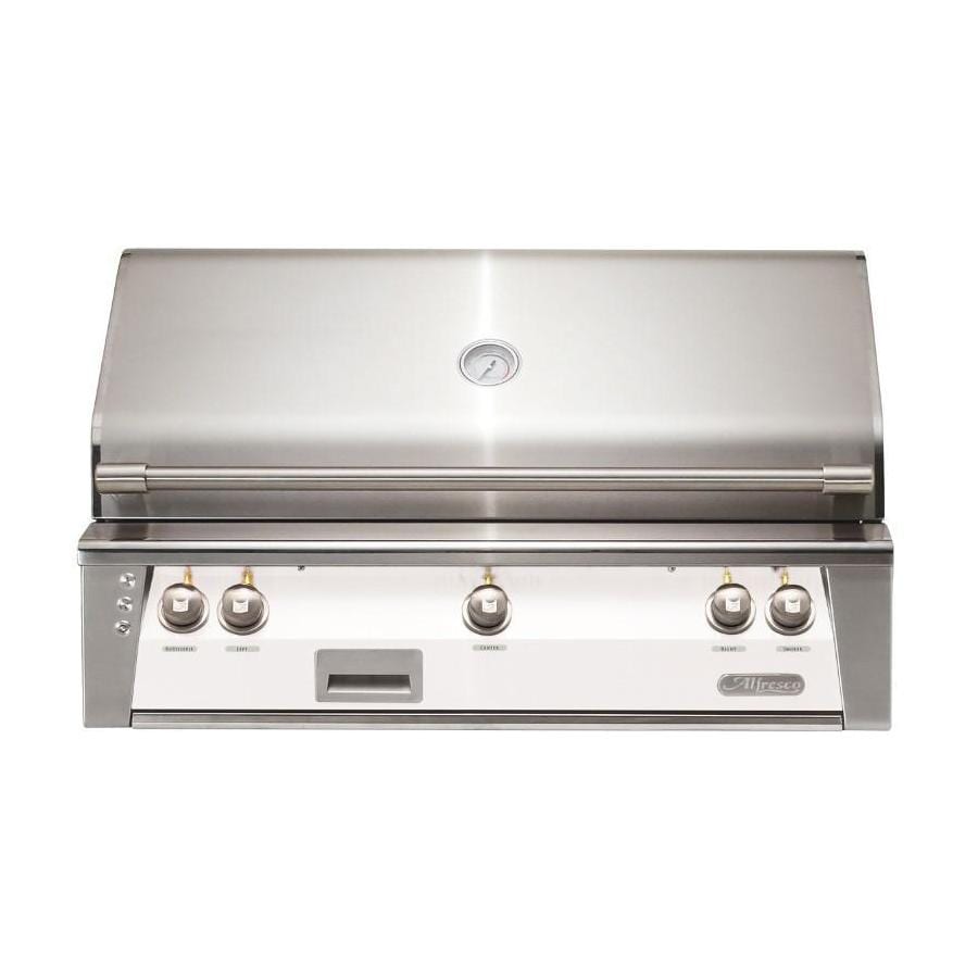 Alfresco ALXE 42-Inch Built-In Natural Gas Grill With Rotisserie in Signal White Matte - ALXE-42-NG-SM9003 - Image 1