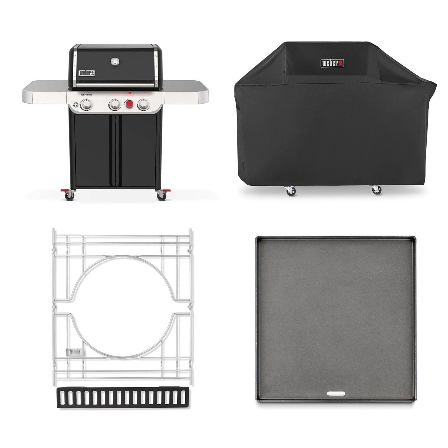 Weber GENESIS E-325 Natural Gas Grill w/ Cover, CRAFTED Frame & Griddle - Image 1