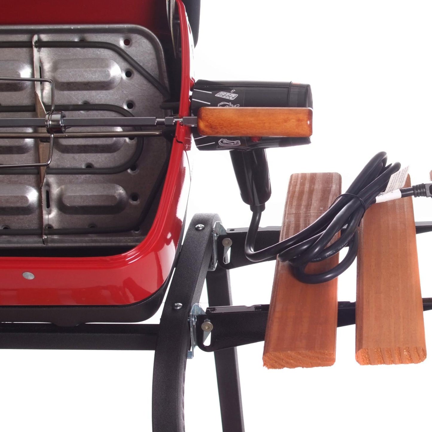 Americana by Meco 1500 Watt Electric Grill With Rotisserie, Easy View Window And Fold Down Side Tables - 9329U8.181 - Image 5