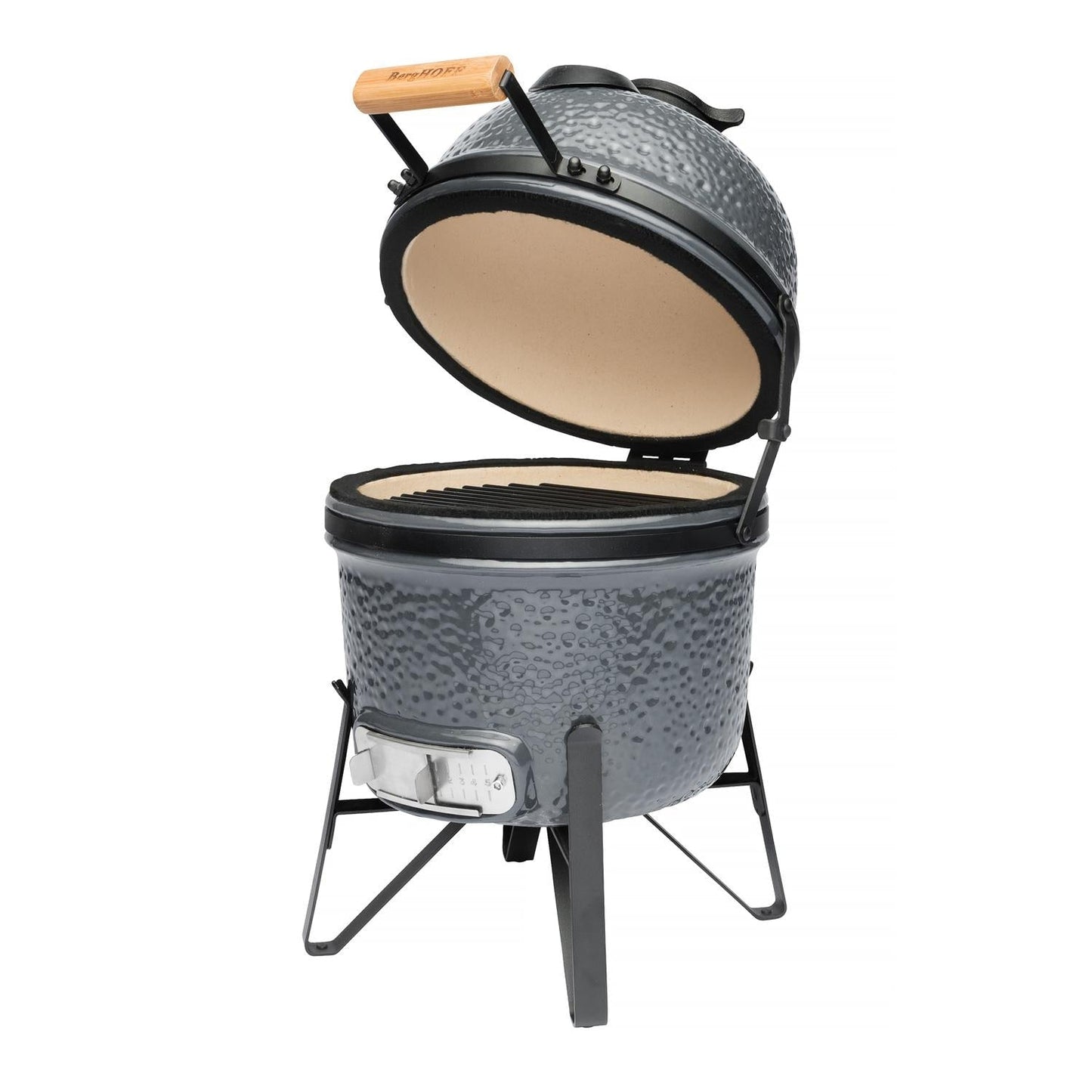 BergHOFF 13 Inch Ceramic BBQ Bluestone Gray W/ Cover - 2415703 - Image 1
