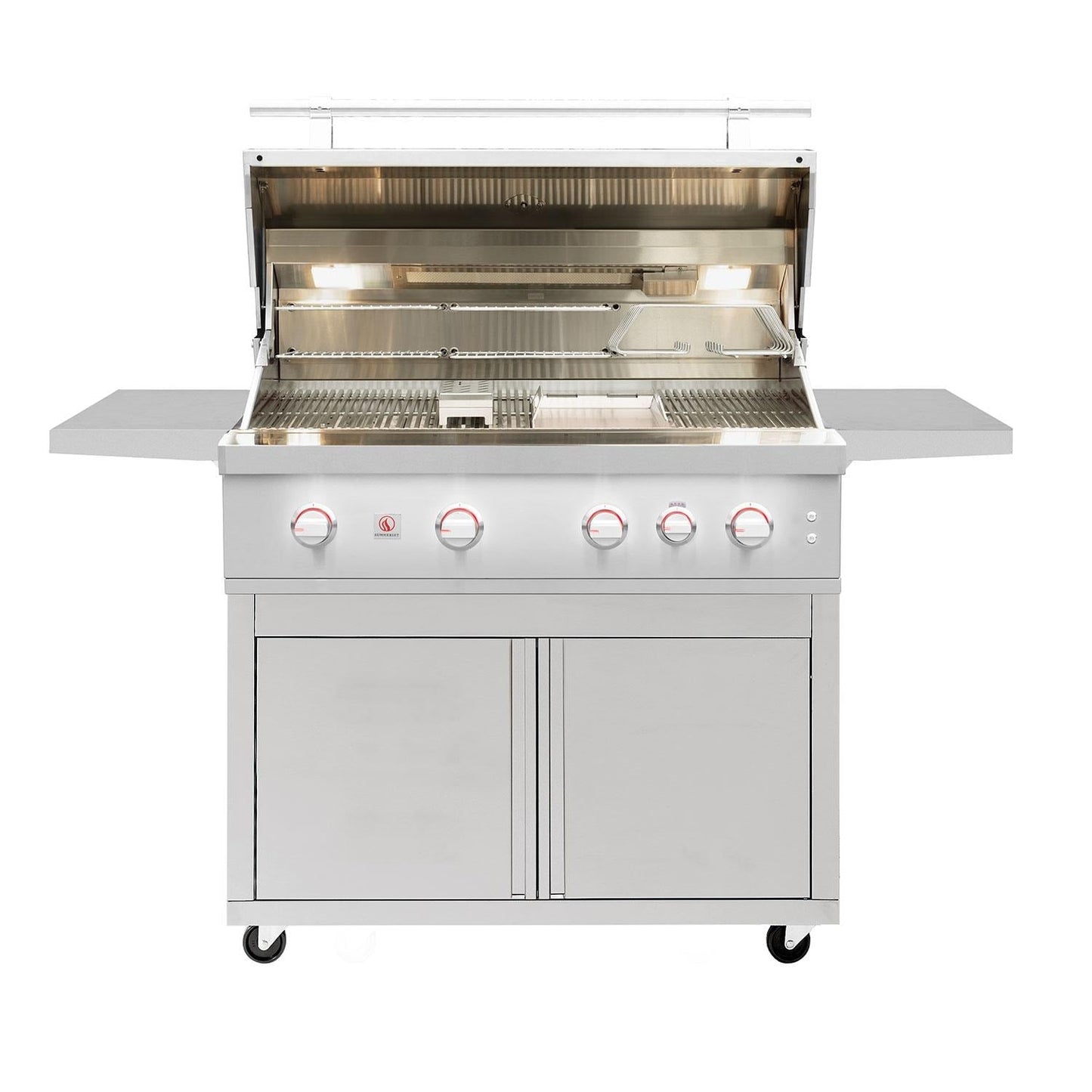 Summerset Quest 42-in 3 Burner Freestanding Natural Gas Grill w/ Rear Infrared Burner, Rotisserie Kit, & Drop-In Griddle Plate - Image 2
