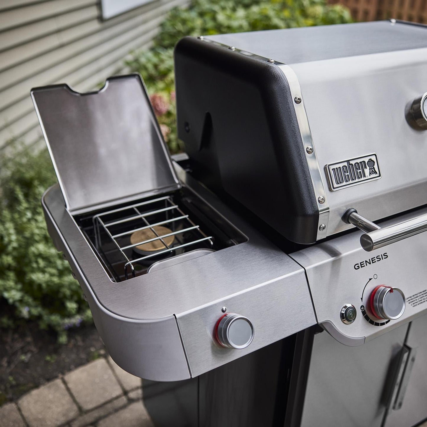 Weber Genesis S-335 Natural Gas Grill w/ Sear Zone & Side Burner - Stainless Steel - 1500538 - Image 2
