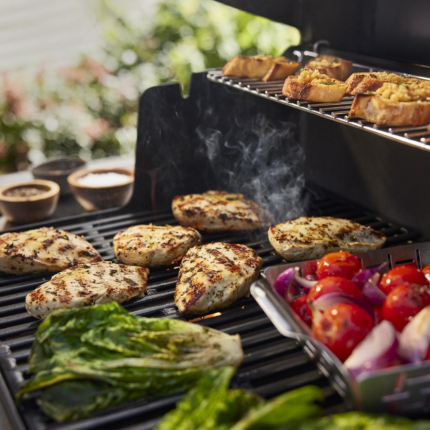Weber Genesis E-335 Natural Gas Grill w/ Sear Zone & Side Burner - Black - 1500536 - Image 3