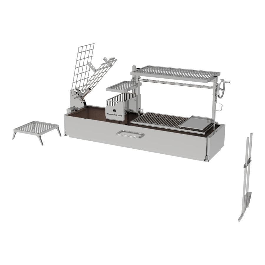 Tagwood Fully Assembled BBQ Argentine Santa Maria Wood Fire & Charcoal Grill - BBQ08SSF - Image 3