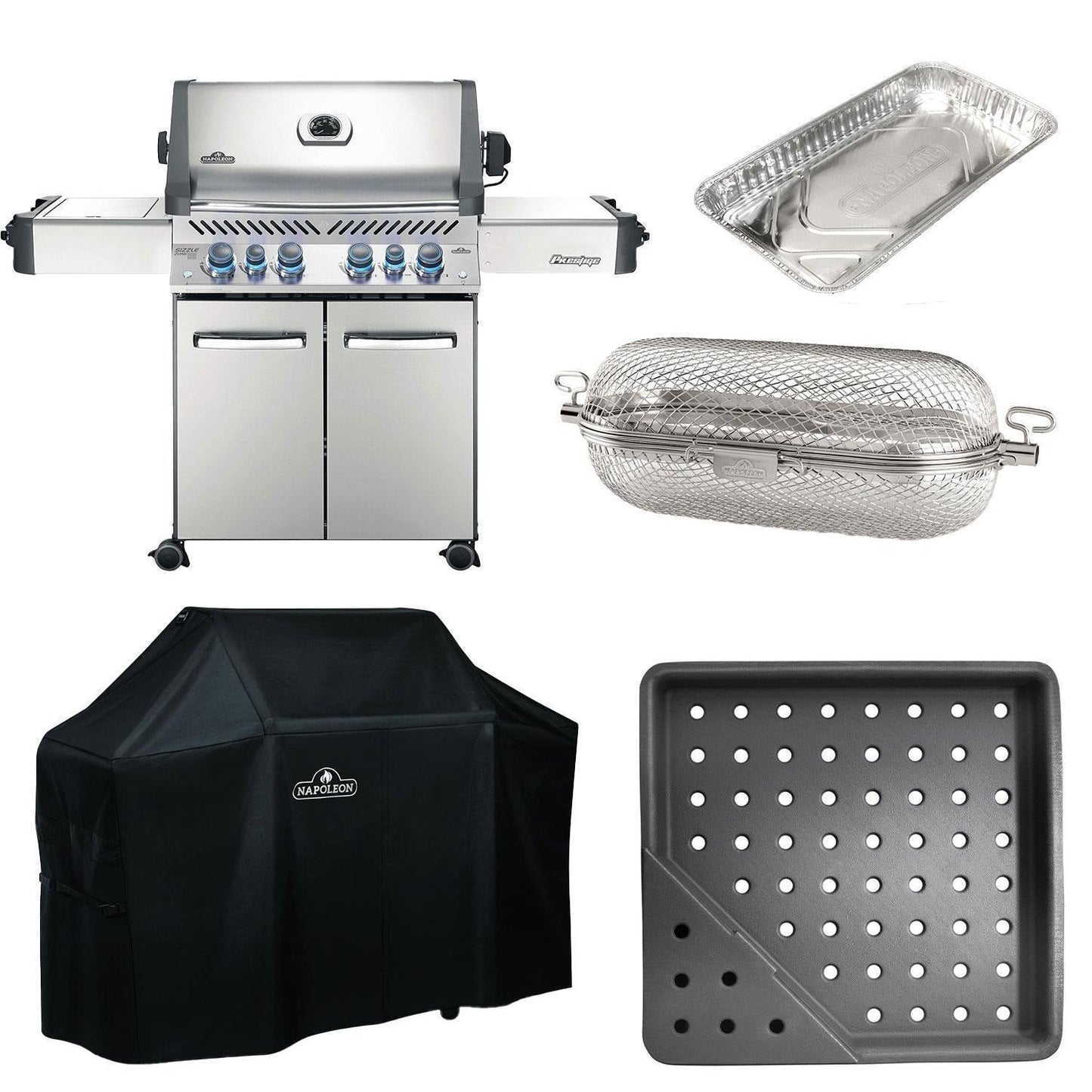 Napoleon Legacy Prestige 500 4-Burner Propane Grill w/ Cover & Accessories - Image 1