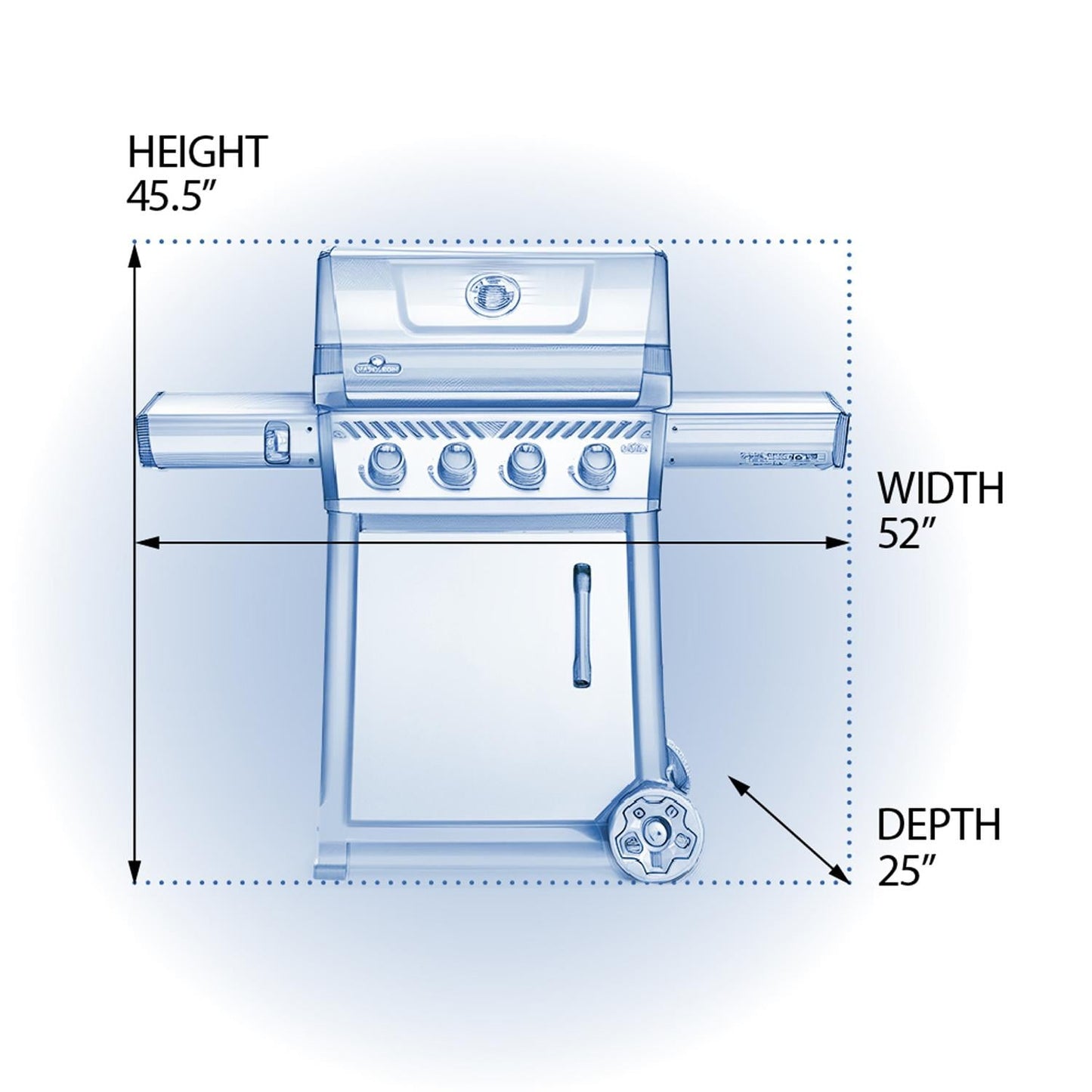 Napoleon Freestyle 425 4 Burner Natural Gas Grill - Graphite Grey - F425DNGT - Image 5