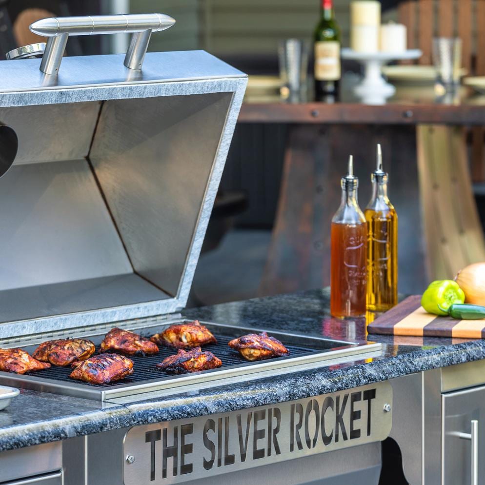 Rocket Outdoors Medium Silver Rocket Kamado Grill - MDSRF - Image 6