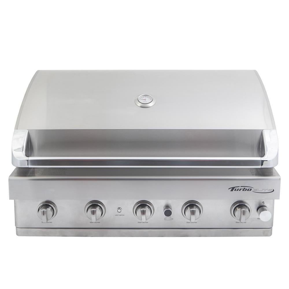 Turbo Elite 38-Inch 5-Burner Built-In Natural Gas Grill With Rear Infrared Burner - BTE3821BNG - Image 1